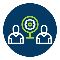 two people working together icon