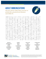 Adult Immunization Word Search