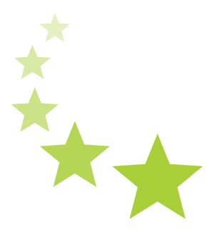 5 Steps to 5 Stars Icons-Lime Stars
