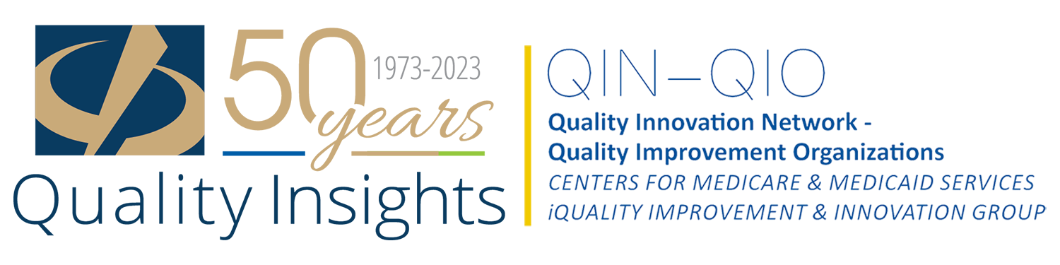 Quality Insights 50th Anniversary and QIN-QIO Logos