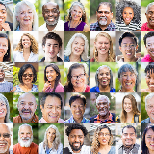 collage of diverse people