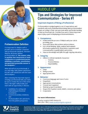 Huddle Up Series 1 Professionalism