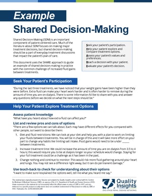 Shared Decision Making Case Example