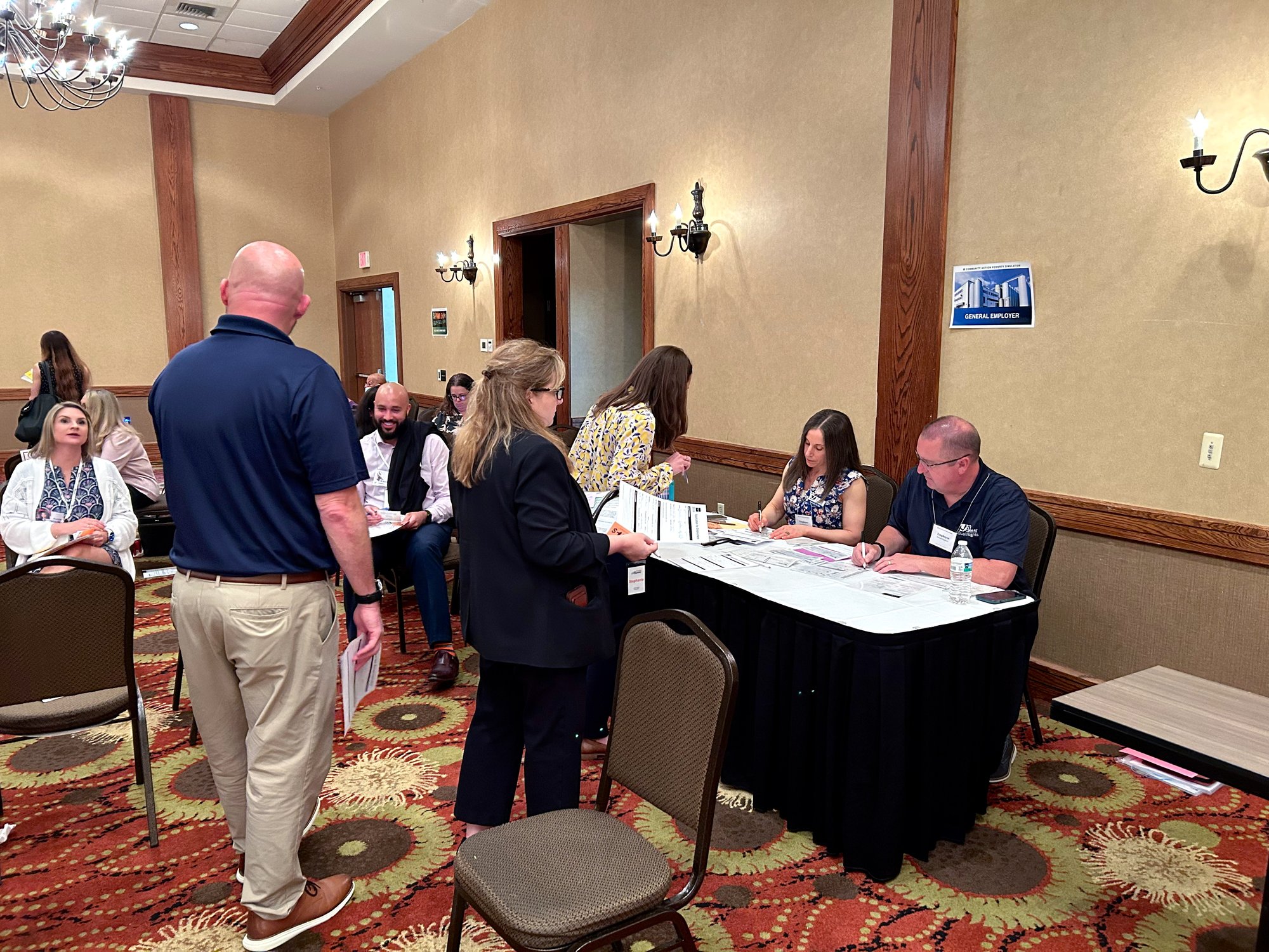 Employment table at the Quality Insights Community Action Poverty Simulator 