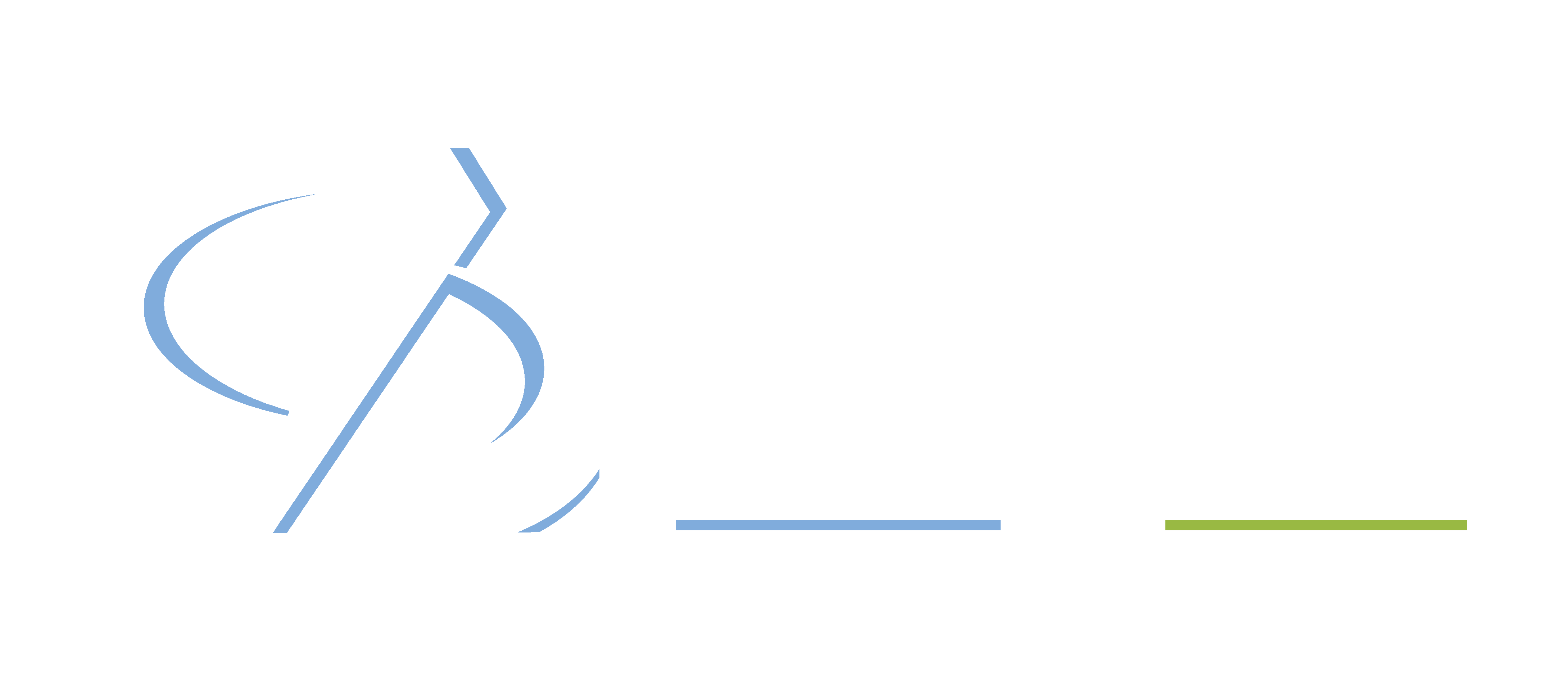 Quality Insights Reverse Logo with Sky Blue + Lime Line