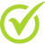 Lime Green Check Mark Icon