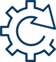 Cog Navy Thin Line
