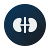 blue gradient circle kidney icon