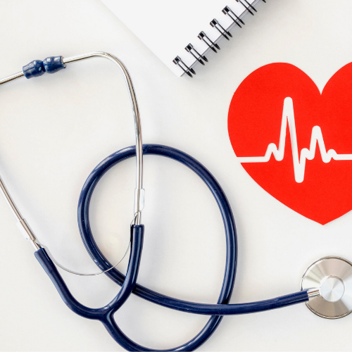 Stethoscope on paper heart