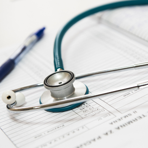 Stethoscope on paper