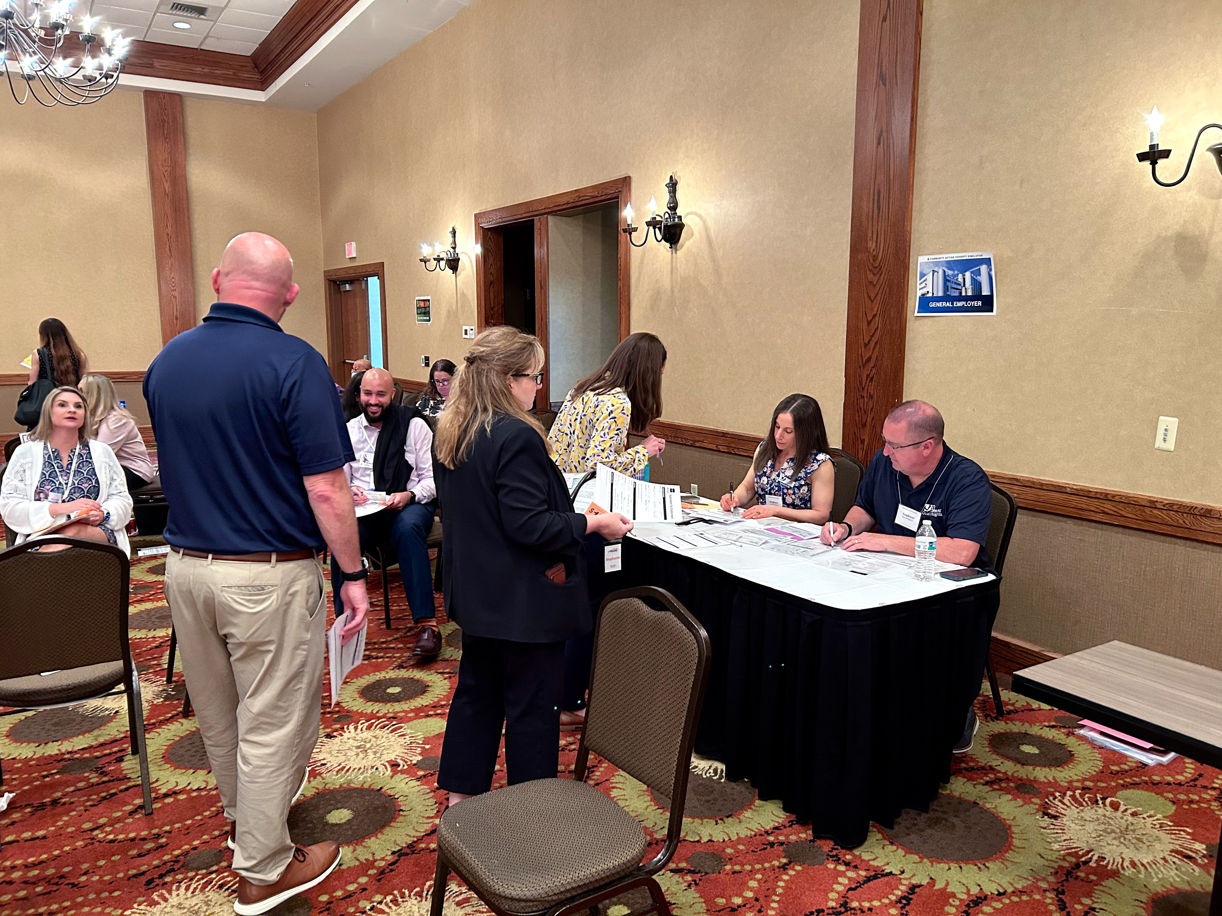 Employment table at the Quality Insights Community Action Poverty Simulator 